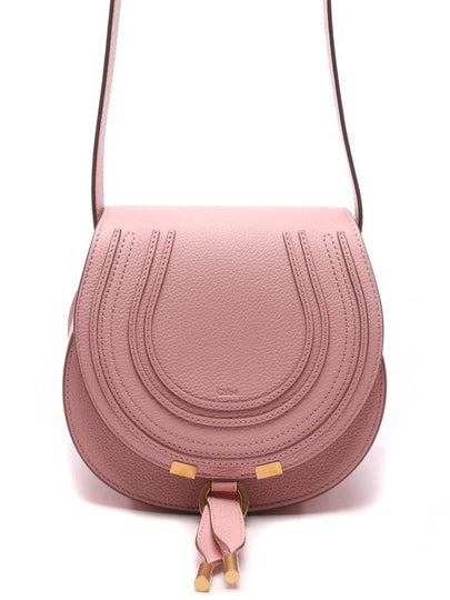 Marcie Saddle Small Grained Leather Cross Bag Pink - CHLOE - BALAAN 2