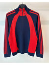 Logo Quarter Zip Jumper Knit Top Navy Red - ADIDAS - BALAAN 4