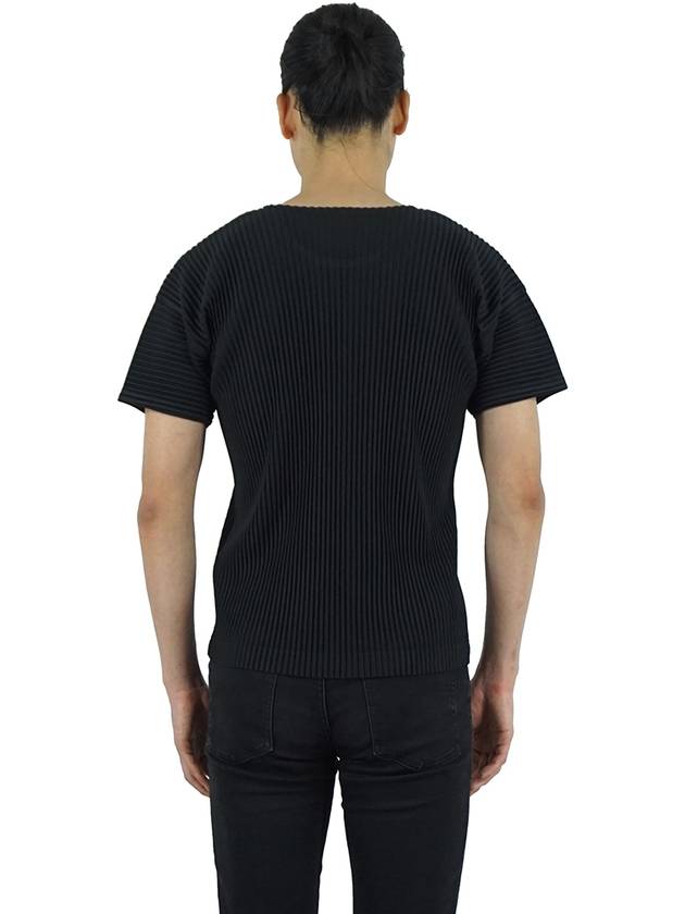 Pleated Short Sleeve T-Shirt Black - ISSEY MIYAKE - BALAAN 6