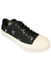 Skull Print Converse Low-Top Sneakers Black - ALEXANDER MCQUEEN - BALAAN 3