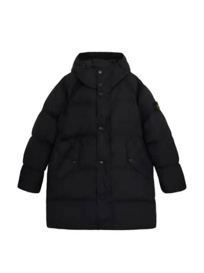 Men's Wappen Patch Crinkle Wraps Long Padding Black - STONE ISLAND - BALAAN 2