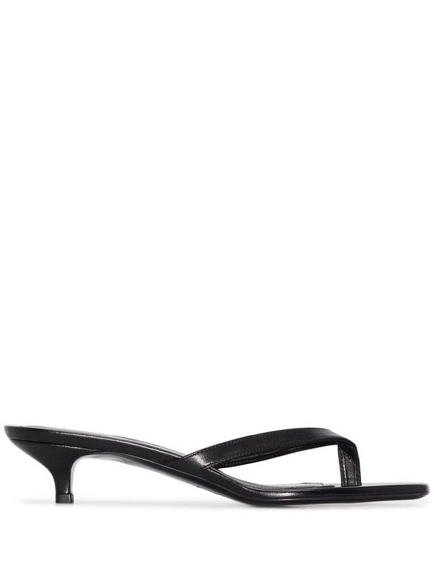 leather heel flip flops black - TOTEME - BALAAN 2