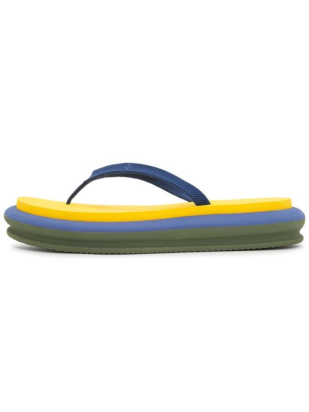 Women's Layered Flip Flops Navy Sea - TORY BURCH - BALAAN 5