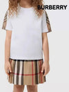 Kids Vintage Check Panel Cotton Short Sleeve T Shirt White 8054142 - BURBERRY - BALAAN 5