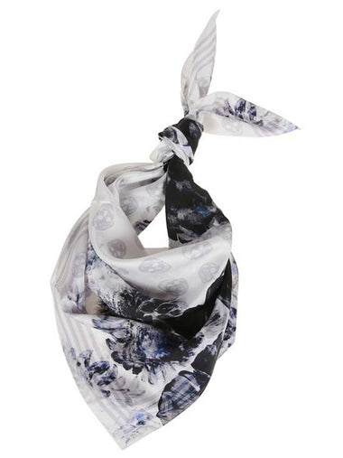 Muffler Scarf 780204 3001Q 9263 IVORY LIGHT GRAY - ALEXANDER MCQUEEN - BALAAN 1