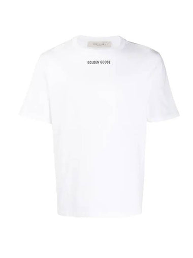 Logo Print Short Sleeve T-Shirt White - GOLDEN GOOSE - BALAAN 1