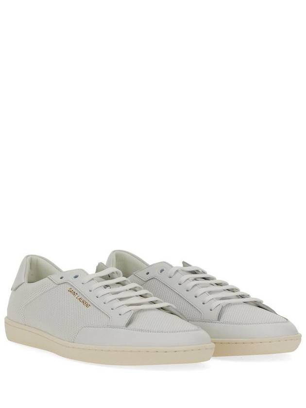 Court Classic Perforated Leather Low Top Sneakers White - SAINT LAURENT - BALAAN 3