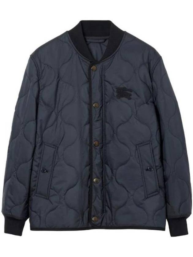 EKD Applique Quilted Bomber Jacket Navy - BURBERRY - BALAAN 1