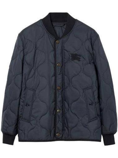 EKD Applique Quilted Bomber Jacket Navy - BURBERRY - BALAAN 1