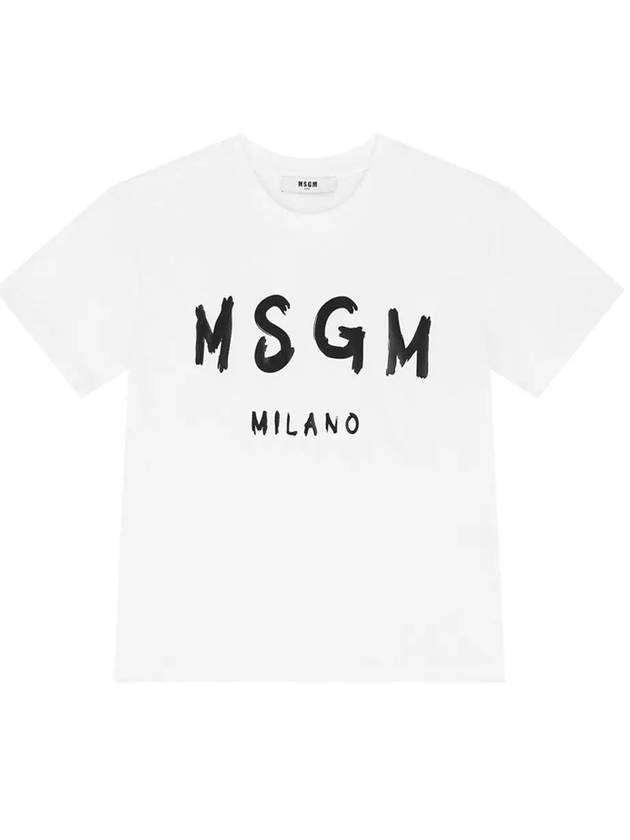 Kids Logo Printing T Shirt S4MSJUTH011 001 - MSGM - BALAAN 1