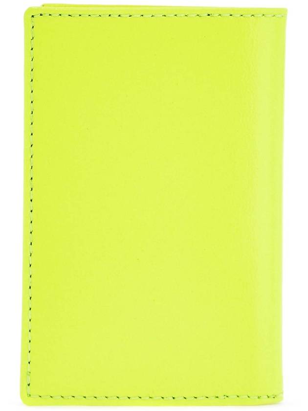 compact wallet in fluorescent yellow goat leather - COMME DES GARCONS WALLET - BALAAN 3