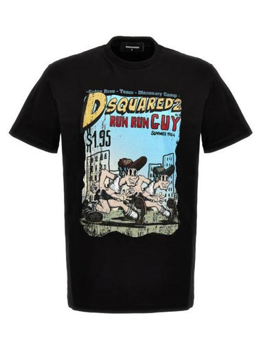 Short Sleeve T-Shirt S74GD1226S23009900 Black - DSQUARED2 - BALAAN 1