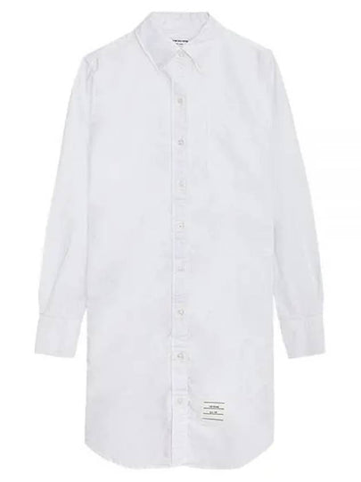 Women's Hidden Oxford Shirt Long Dress White - THOM BROWNE - BALAAN 2