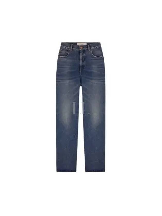 Women's Washed Wide Cotton Kim Jeans Blue - GOLDEN GOOSE - BALAAN 2