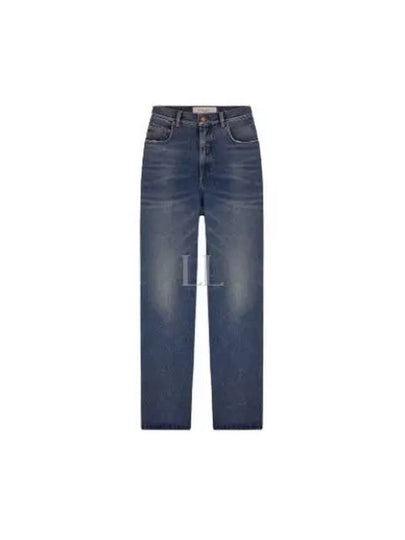 Women's Washed Wide Cotton Kim Jeans Blue - GOLDEN GOOSE - BALAAN 2