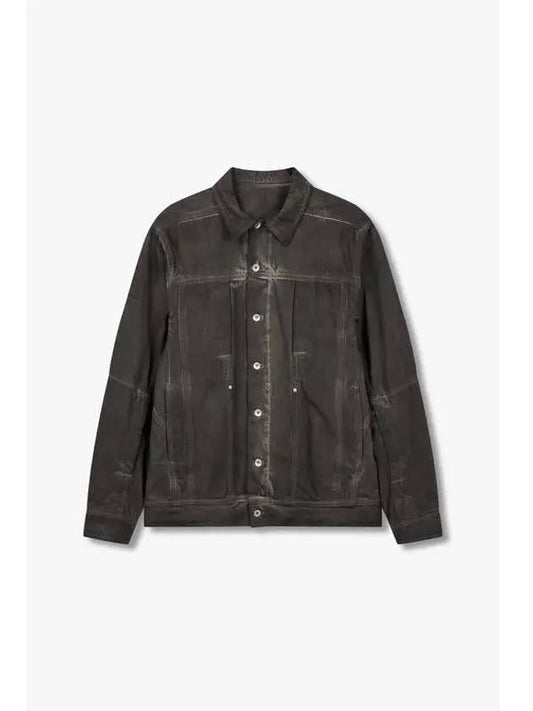 MEN Wide Denim Walker Jacket Black - RICK OWENS - BALAAN 1