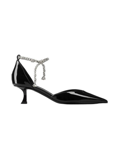 Stevie Patent Ankle Pumps Heels Black - JIMMY CHOO - BALAAN 1