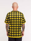 Sportswear Logo Back Check Short Sleeve T-Shirt Yellow Black - NIKE - BALAAN 7