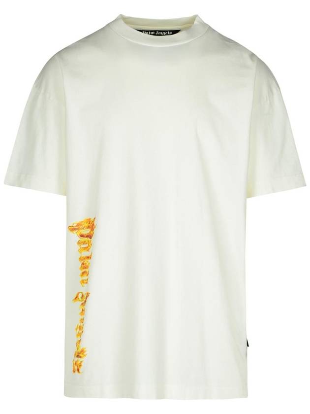 Palm Angels Burning Farm Short Sleeve T Shirt Off White - PALM ANGELS - BALAAN 2