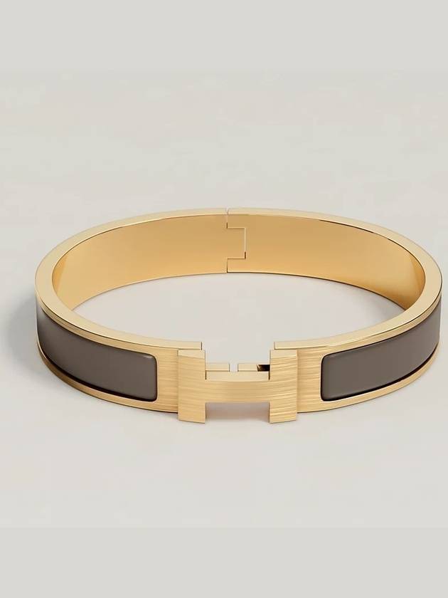 Clic H Matte Bracelet Gold Etang - HERMES - BALAAN 2