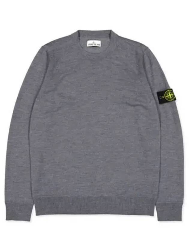 Light Wool Crewneck Knit Top Grey - STONE ISLAND - BALAAN 2