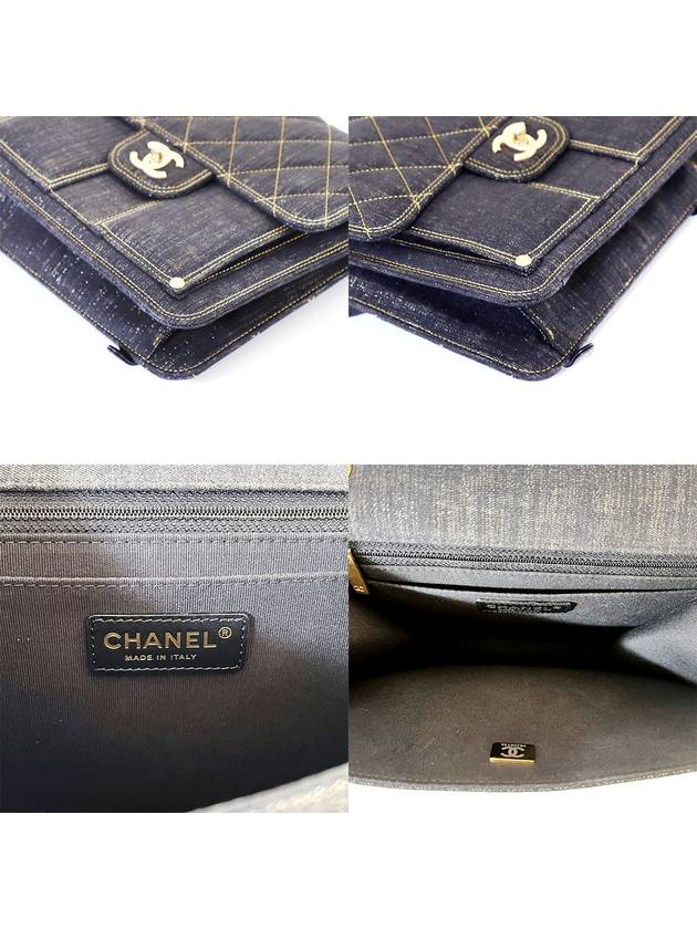 Chanel AS4031 Dark Blue Denim Square Backpack - CHANEL - BALAAN 9