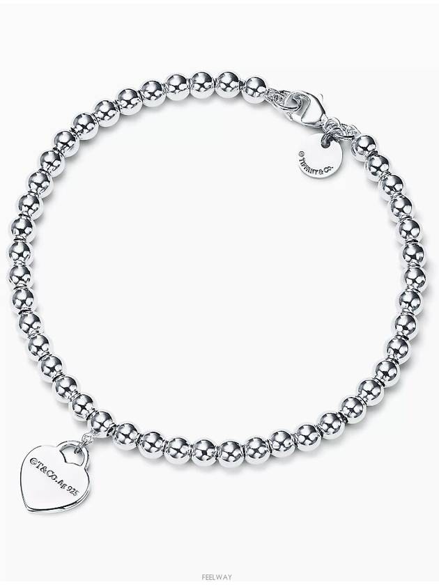 Tiffany Return to Heart Tag Bead Bracelet Silver - TIFFANY & CO. - BALAAN 3