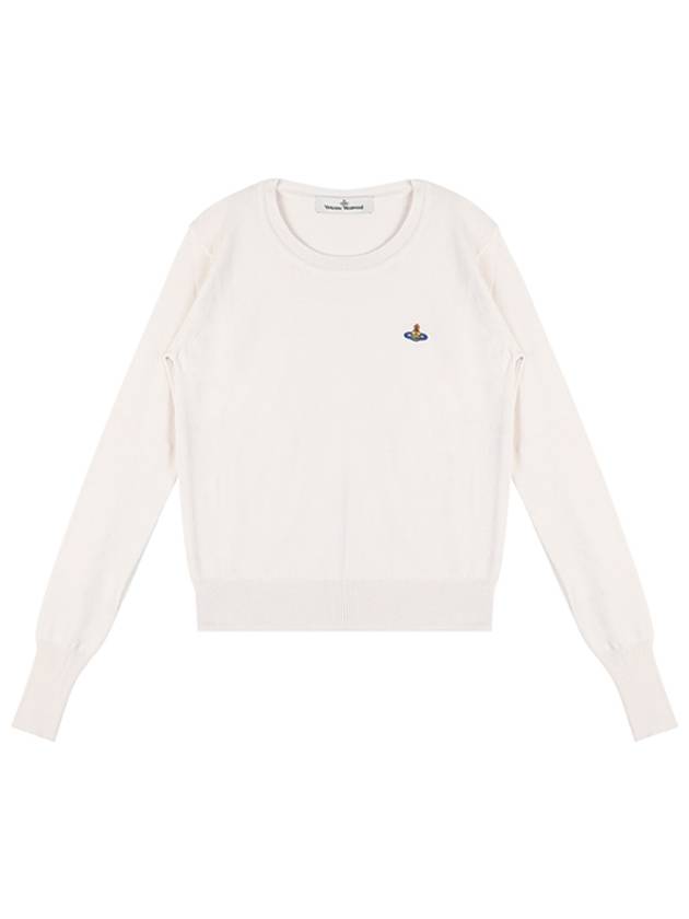 ORB Embroid Logo Knit Top Cream - VIVIENNE WESTWOOD - BALAAN 2