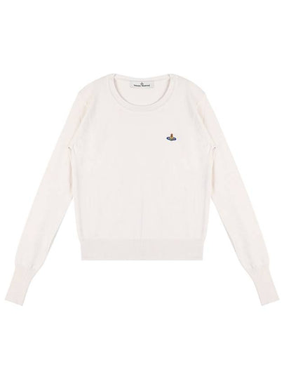 ORB Embroid Logo Knit Top Cream - VIVIENNE WESTWOOD - BALAAN 2