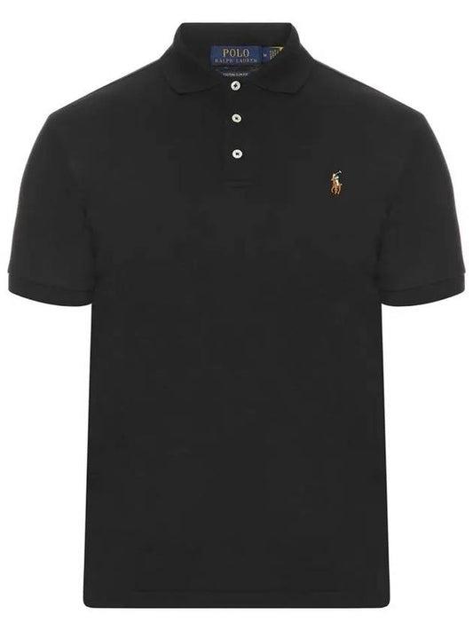 Embroidered Logo Pony Polo Shirt Black - POLO RALPH LAUREN - BALAAN 2