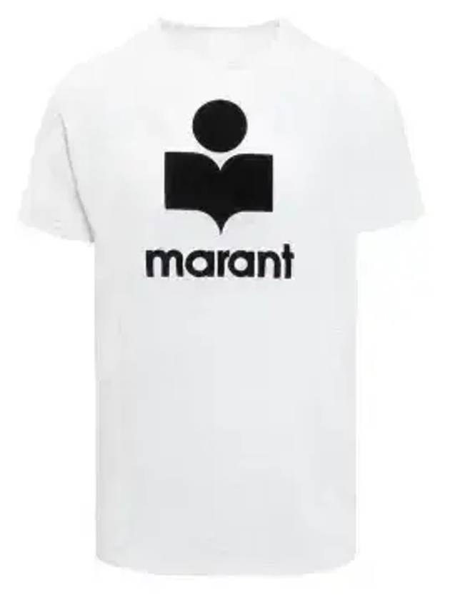 Karman Logo Print Linen Short Sleeve T-Shirt White - ISABEL MARANT - BALAAN 2