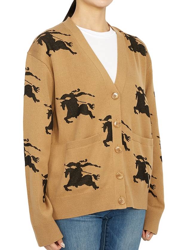 EKD Cotton Silk Cardigan Camel - BURBERRY - BALAAN 4