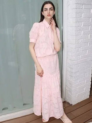 Cloud Banding Long Skirt Pink - DAMAGE MNEMONIC - BALAAN 1