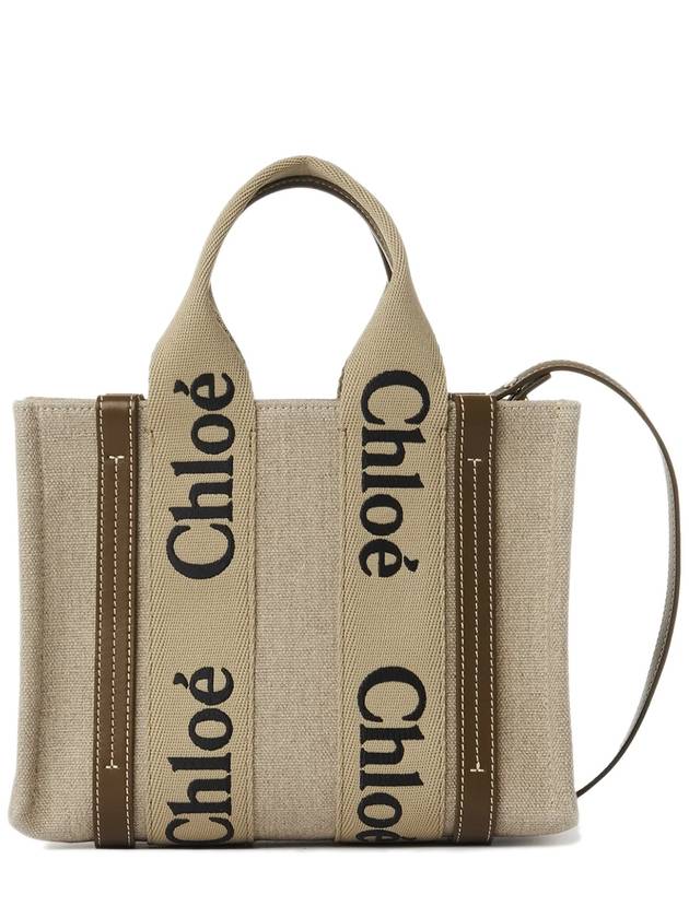 Woody Logo Small Tote Bag Brown Beige - CHLOE - BALAAN 2