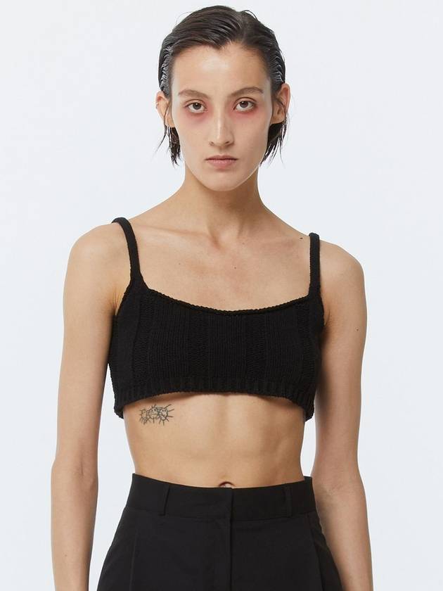 WOOL KNIT TANK TOP BLACK - KIMDOH - BALAAN 2