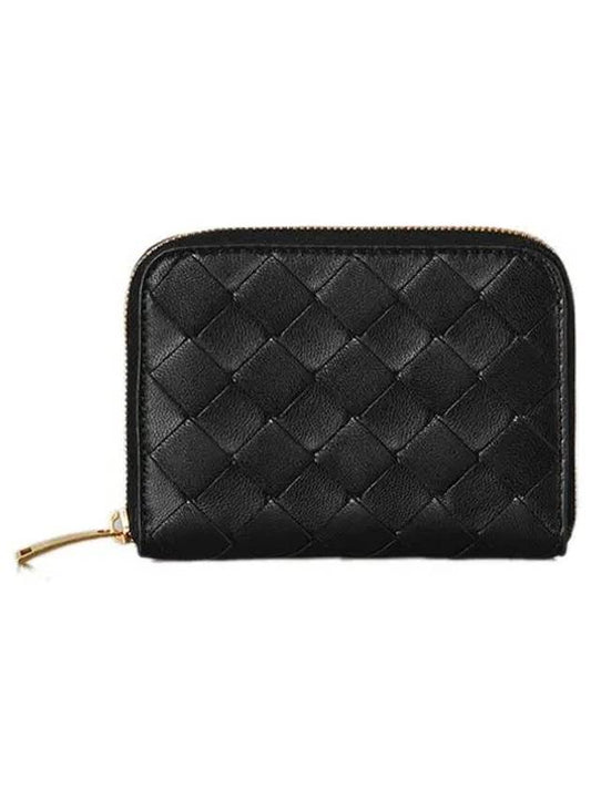 Intrecciato Zipped Coin Wallet Black - BOTTEGA VENETA - BALAAN 2