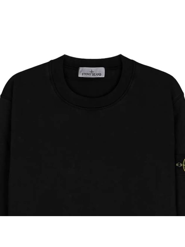 Compass Patch Cotton Sweatshirt Black - STONE ISLAND - BALAAN 4