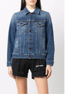 Back Logo Denim Jacket Blue - PALM ANGELS - BALAAN 4