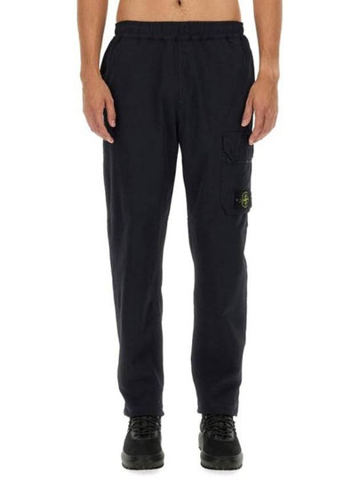 Logo Patch Cargo Track Pants Navy - STONE ISLAND - BALAAN 2