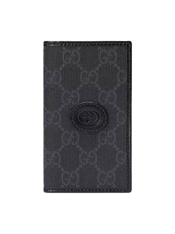 Interlocking G Long Wallet Black - GUCCI - BALAAN 1