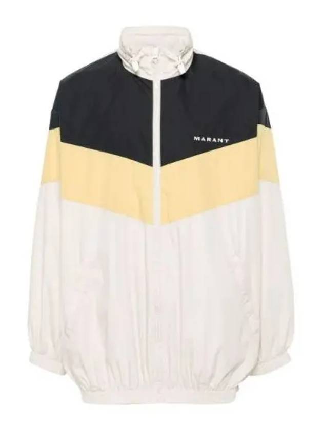 Brad Embroidered Logo Oversized Track Jacket White - ISABEL MARANT - BALAAN 2