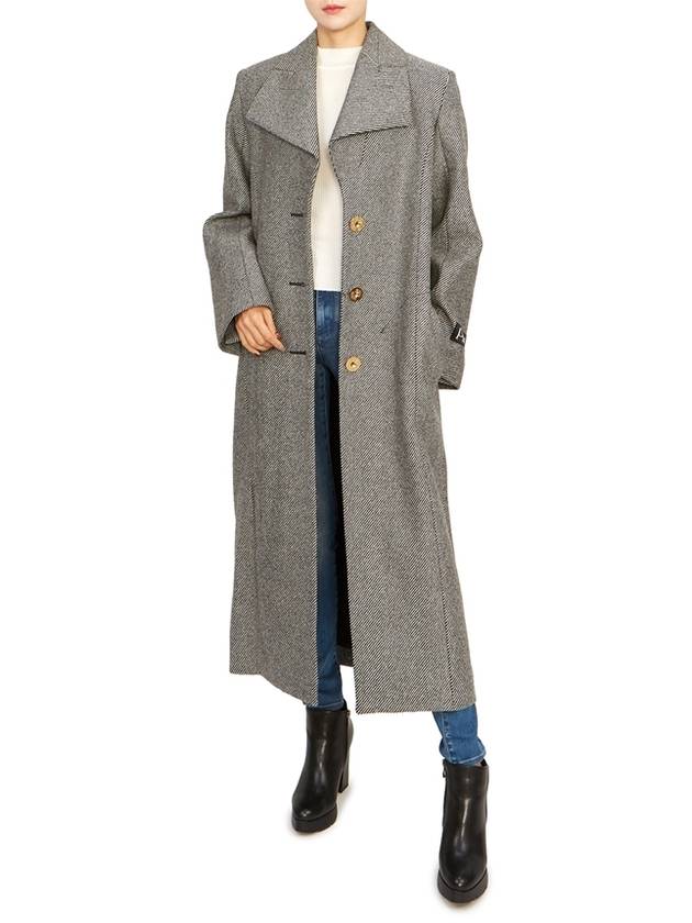 Virgin Wool Single Coat Graphite - PATOU - BALAAN 9