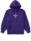 Cross box logo hooded sweatshirt purple SU10097 - SUPREME - BALAAN 1