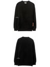 Tag Crew Neck Sweatshirt Black - ACNE STUDIOS - BALAAN 6