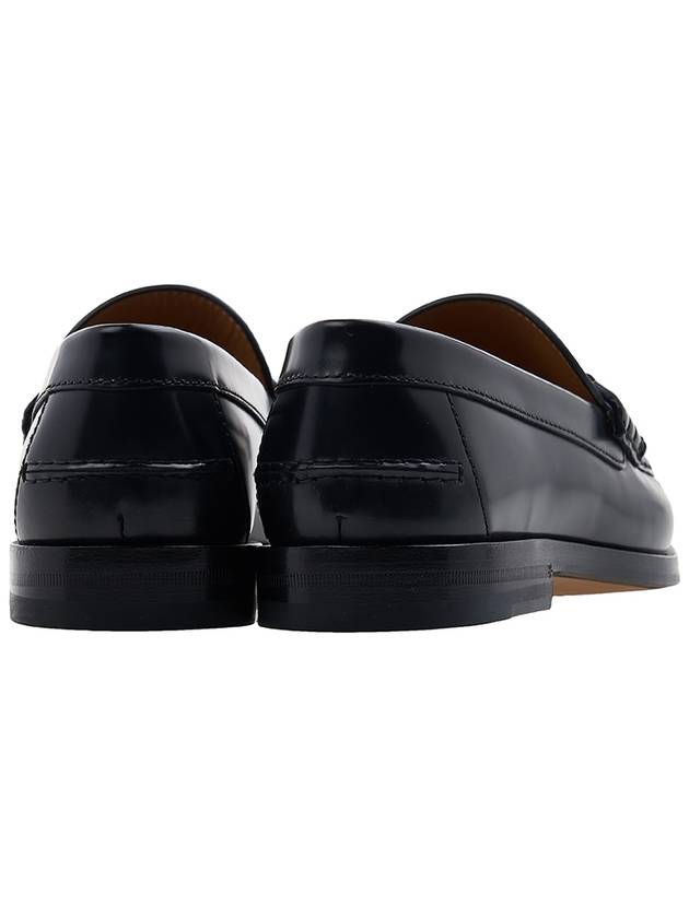 Horsebit Detail Leather Loafers Black - GUCCI - BALAAN 5