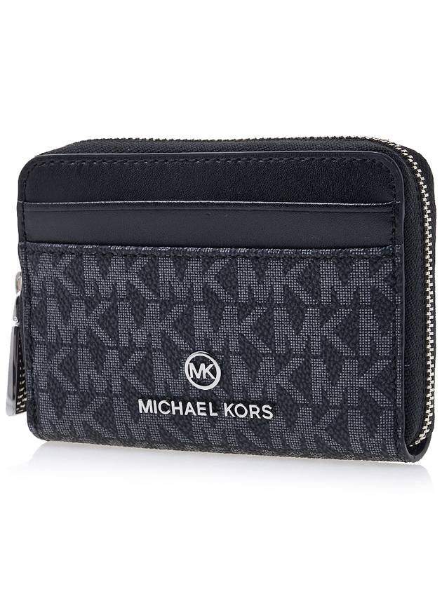 Jet Set Small Logo Card Wallet Black - MICHAEL KORS - BALAAN 3