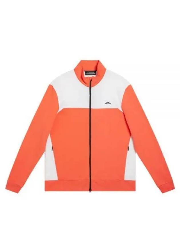 Bennett Mid Layer Zip-Up Jacket Hot Coral - J.LINDEBERG - BALAAN 2