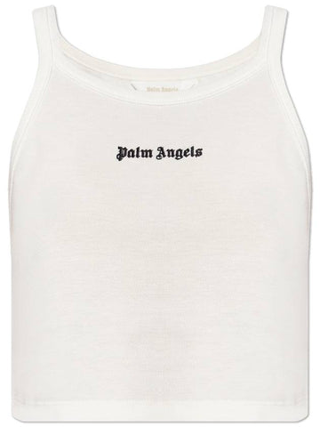 Palm Angels Strap Top, Women's, White - PALM ANGELS - BALAAN 1