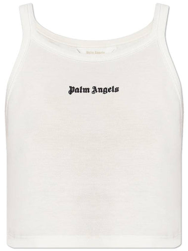 Palm Angels Strap Top, Women's, White - PALM ANGELS - BALAAN 1