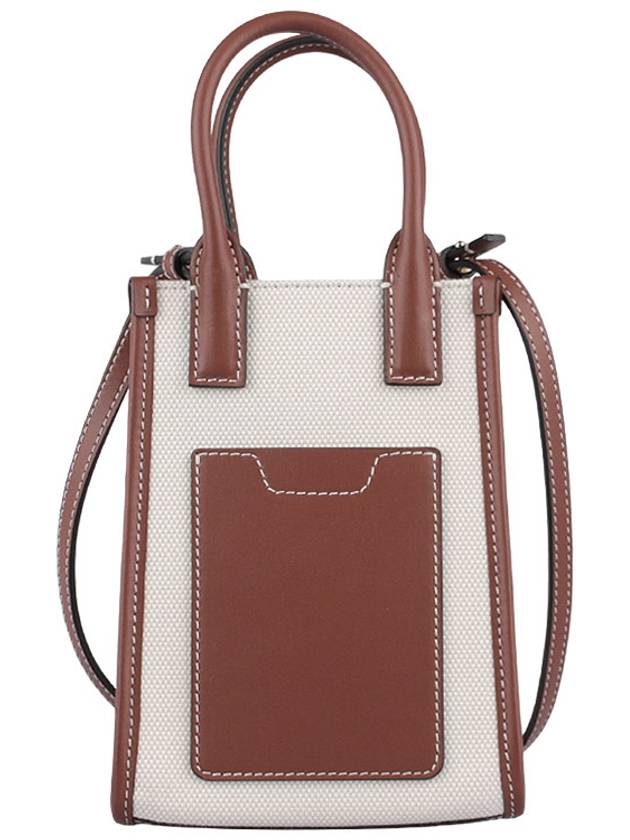 Frances Canvas Leather Mini Tote Bag Ecru Tan - BURBERRY - BALAAN 6